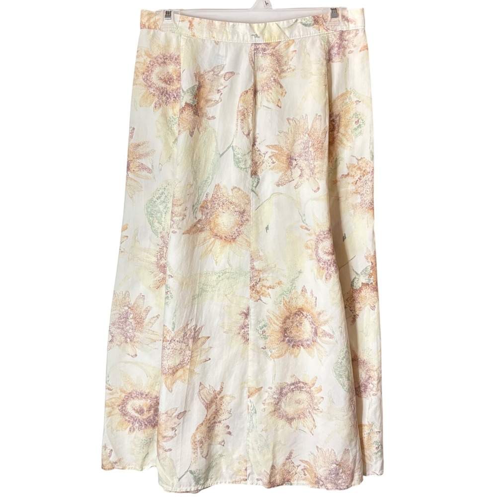 St Michael Marks & Spencer 90s Cottage Midi Skirt Womens 6 Prairie Boho Floral